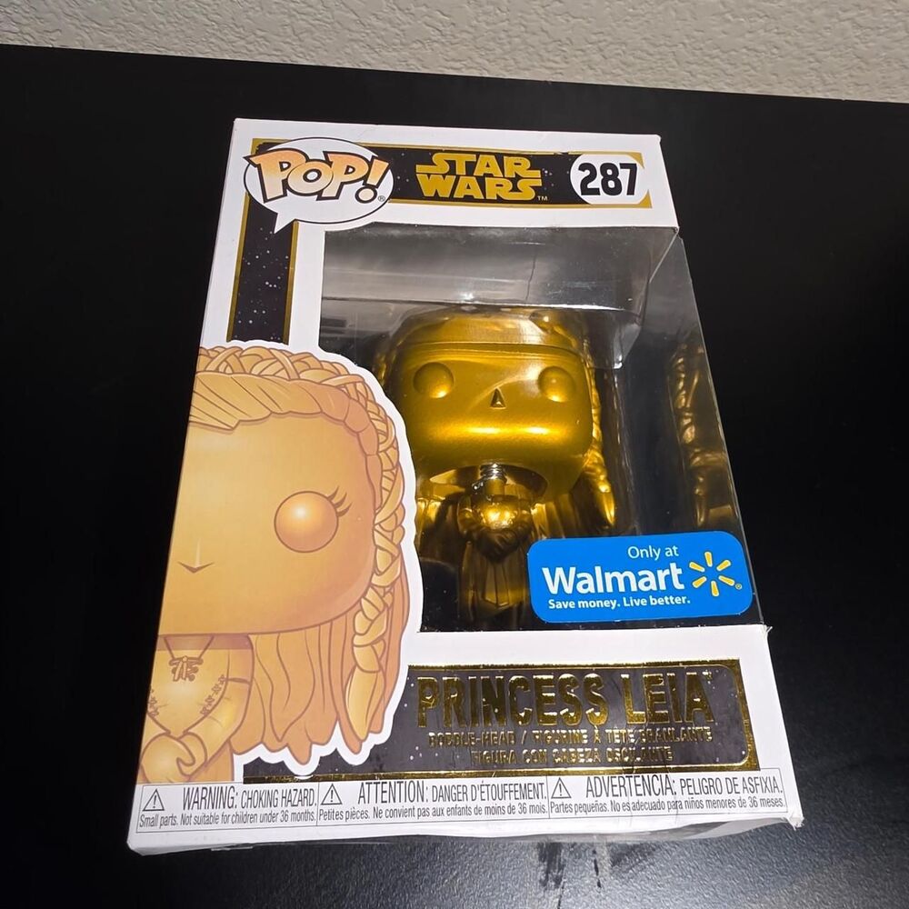 Funko Pop! Star Wars Princess Leia gold bobblehead figure #287